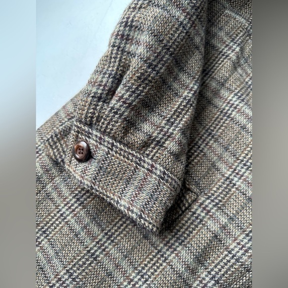 Vintage Requirements Brown Plaid Wool Blend Retro Zip Lined Jacket Women’s Sz 10 - Picture 8 of 8